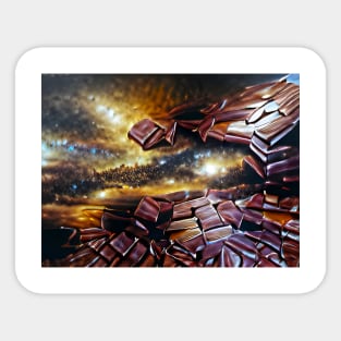 Universe made of Chocolate bars Art Sticker